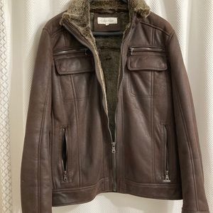 Calvin Klein Faux fur Leather Jacket for men